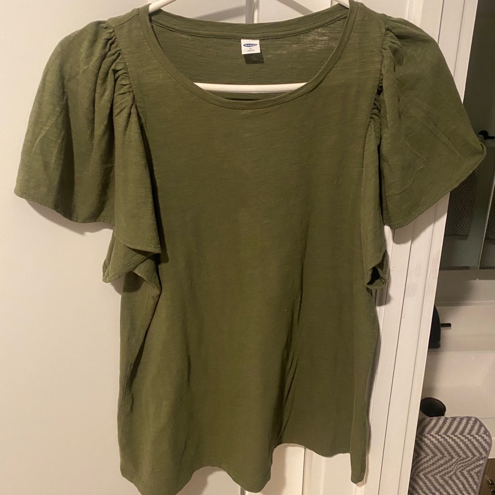 Old Navy Green Flowy Sleeve Shirt